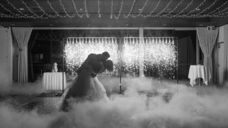 first dance with dry ice + fireworks